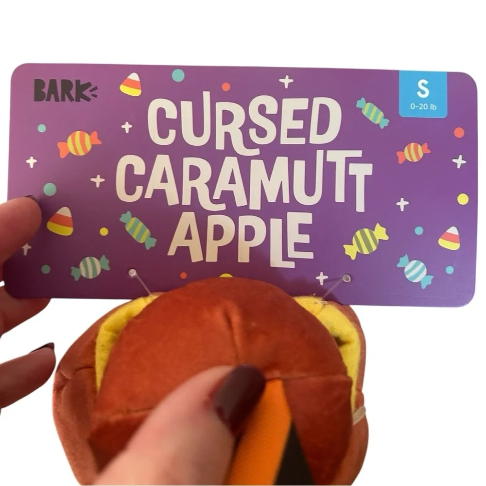 BARK Halloween “Cursed Caramel Apple” Dog Toy‎ Small (0–20 lb)